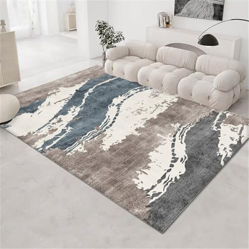 RUGMRZ Flickenteppich Waschbar 80X120Cm Deko Tisch Wohnzimmer Teppich 4 Rutsch Stopp Antirutsch Für Crystal Samt Retro Abstrakte Schmutzabweisende Multi-Color
