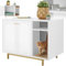 tectake® Armoire 2en1 Meuble Toilette pour Chat Meuble de Rangement pour litière Chat avec 2 Portes & Tapis à griffer, idéal pour Rangement Nourriture pour Chats, Maison, entrée, Couloir, Salon