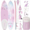 NOARD Stand-Up-Paddle-Board (SUP) aufblasbar – 326 cm Allround-Board für Anfänger und Fortgeschrittene – 140 kg Tragkraft – Komplett-Set mit Paddel, Pumpe, Rucksack, Leash – Batik Flower