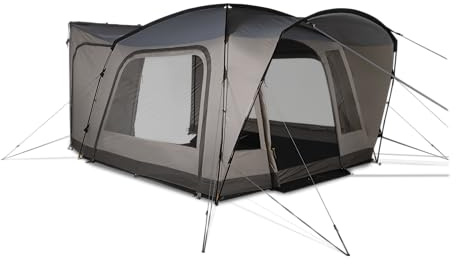 KAMPA Roam Low Drive Away Awning for Campervans (180–210cm) – Lightweight Poled Touring Awning with Sewn-In Groundsheet, Canopy & Large Windows