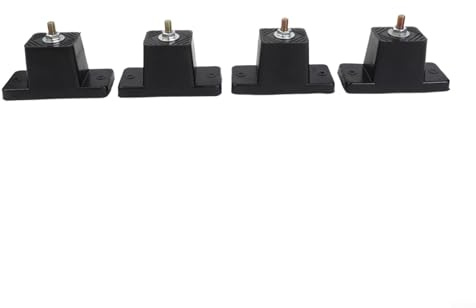Paquete de 4 soportes de montaje de goma para aire acondicionado con aisladores de vibración, almohadillas amortiguadoras resistentes para reducción de ruido