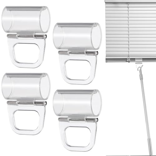 Ipetboom 4 Pezzi Ganci per Tende a Rullo in Plastica Resistenti Supporto di Fissaggio per Binario Inferiore Maniglie per Tende Senza Fili Accessori Compatibili