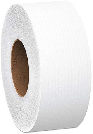 Scott Essential Jumbo Roll (JR) Commercial Toilet Paper (07223), 1-PLY, White, 12 Rolls/Case, 2,000' / Roll