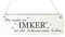 Interluxe DAS ORIGINAL! Shabby Vintage Schild Türschild HIER WOHNT EIN IMKER Dekoration Geschenkidee Holzschild Landhaus Chic
