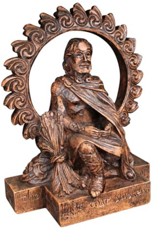 Keltischer Gott Lugh Statue Holz-Finish