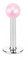 Taffstyle® Piercings - Lippenpiercing Lippe Schmuck Piercing Labret Stecker Lippenstecker Perlmutt Perlen Design - Rosa / 1,2mm x 8mm x 3mm