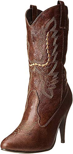 Ellie Shoes Women's 418 Cowgirl Western Boot, Brown, 7 M US