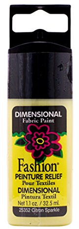 Mod Podge Fashion Fabrics and Colours Sparkling Lemon Synthetic Material – Yellow, 11.5 x 3.3 x 2 cm