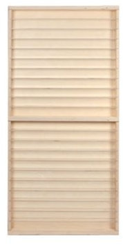 Alsino V77 Vitrine Murale | 41 x 102 x 5 cm | en Bois de Bouleau Non Traité | 22 Étagères | 4 Vitres Coulissantes altuglas | Collection | Miniatures | pour Dé à Coudre