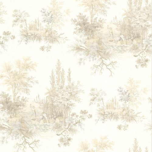 BHF 302-66848 Pictorial Romance Toile Pastel Tapete