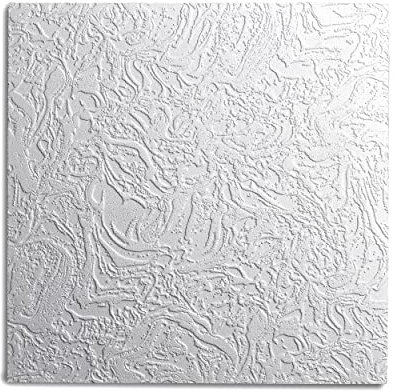 DECOSA Dalle de plafond AP101 (Bern) - polystyrène - blanc - effet crépi - 50 x 50 cm - 5 sachets (=10 m2)