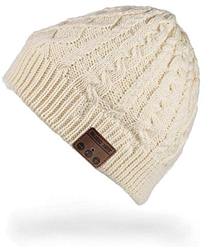 HaetFire Bluetooth Beanie Hat Wireless Music Headphone Beanie Hat Winter Warm Knit Hat with Wireless Headset Speaker Mic Hands Free Running Cap for Men Outdoor Sports