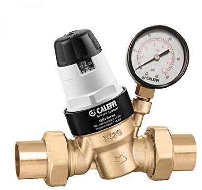 Caleffi 535951HA 535H Series Druckminderer ASSE 1003, 1,9 cm Schweiß mit Manometer