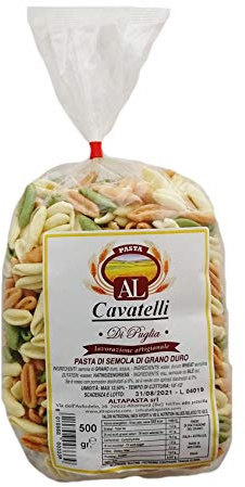Frische Cavatelli Tricolor Nudeln aus Italien 500g - trafila in bronzo - cavo pasta - capunti - kleine muschelförmige Nudeln