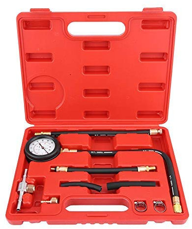 Benzin-Kraftstoffpumpe Werkzeug, Benzin Kraftstoff Manometer Tester Einspritzpumpe Diagnosewerkzeug mit Blasgeformtes Geh?use
