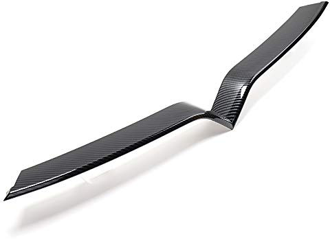 Kadore Car Front Face Center Grill Grille Cover Trim Strip For Tesla Model X ModelX 2016-2019 Carbon Fiber Style 1pc