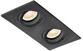 FARO BARCELONA 43407 - RADÓN-R Einbauleuchte, schwenkbar, Schwarz