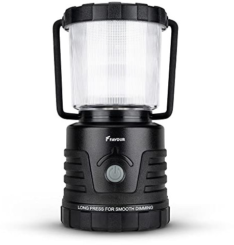 Favour LED Laterne Outdoor Lampe hell 1105 Lumen | Camping Lampe, IP64 wasserdicht, stoßfest | Camping Licht stufenlos dimmbar, Farbtemperatur variabel warmweiß bis kaltweiß, Batteriebetrieb