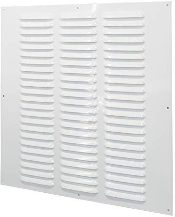 35 x 35 cm, griglia di ventilazione con rete di protezione dagli insetti, griglia in metallo, ventilazione (35 x 35 cm, colore bianco)