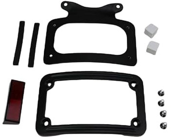 Motorrad-Kennzeichenhalterung für Harley Street Glide Road King 2010 2011 2012 2013 2014 2015 FLHX FLHXS FLHXSE FLTRX FLTRXS Touring (schwarz)