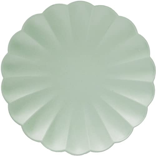 Ciao-Piatti carta FSC compostabili (Ø23cm), 8 pezzi, verde menta diam 23, 34731