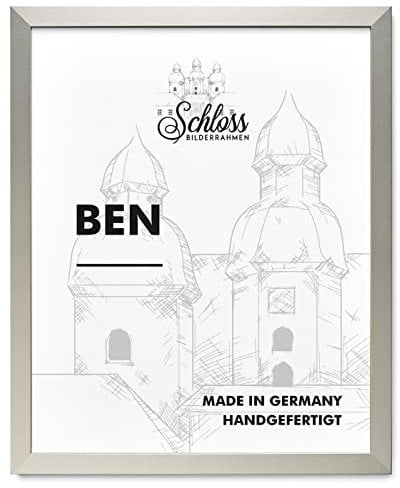 Schloss BILDERRAHMEN Ben 75x98 cm, Dekor Alu gebürstet