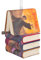 Hallmark Harry Potter 0002HCM9130 gestapelte Bücher mit Zauberstab, Weihnachtsdekoration, Harz, 5,7 x 7 x 5,8 cm