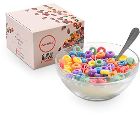 Cereal Candle Bowl - Vanilla Scented Food Candles Aesthetic - Cute Candles for Cool Gifts - 3 Wicks Cereal Candles for Best Burn - Cereal Bowl Candle with Spoon