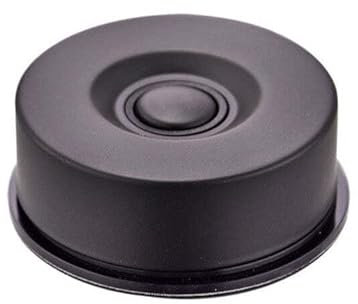 KÜCHENKOMPANE – magnetischer Messerhalter aus Edelstahl in schwarz | Magnet mit Saugnapf, ohne bohren |ideal für Kochmesser, Küchenmesser & Chefmesser | 7cm Durchmesser | Designed in Germany
