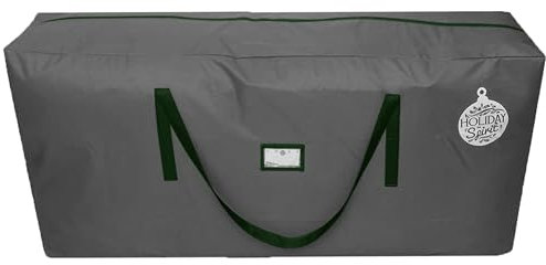 HOLIDAY SPIRIT Christmas Tree Bags Storage 9 ft - Heavy-Duty Bag With Durable Reinforced Handles & Zipper, Waterproof Protects From Moisture & Dust (Fits 9ft Tree, Charcoal)