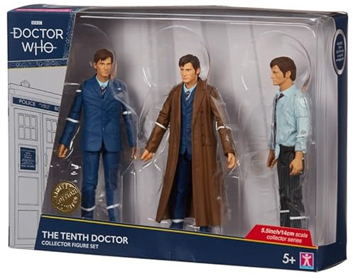 DOCTOR WHO Le dixième Docteur, Ensemble de Figurines de Collection, Bleu (06446-270522-VIA)