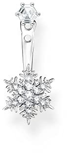 Thomas Sabo Einzel Ohrstecker Schneeflocke mit weißen Steinen 925 Sterling Silber H2255-051-14