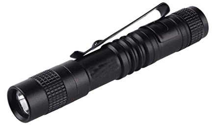 Mengmen Taschenlampe mit Kugelschreiber Super Small AAA XPE-R3 LED-Lampe GüRtelclip Taschenlampe mit