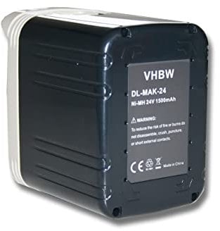 vhbw batteria sostituisce Makita 193739-3, B2417, B2420, B2430, BH2420, BH2430, 2417, 2420, 2430 per attrezzo da lavoro (1500 mAh, NiMH, 24 V)