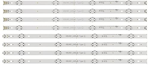 GTHAD [Accesorios de TV] Tira de LED for iluminación Trasera for LG 49UH610V 49UH61_UHD_A 49UH61_UHD_B 49UH603V 49UH601V 49UH610V 49UH620V HC490DGN-SLNX5-514X