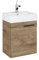 VBChome Badmöbel Set 45 cm Weiß – Waschbecken mit Hängeschrank, Badezimmerschrank mit Soft-Close Unterschrank, Moderner 1-türiger Waschtisch, Elegantes Design für kleine Badezimmer
