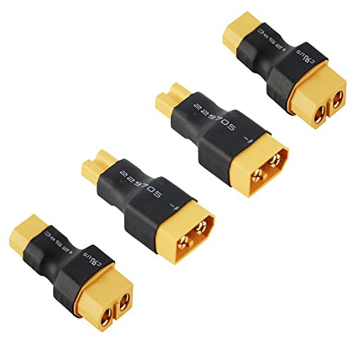 Boladge 2 Stücke XT30 Männlich auf XT60 Buchse Steckverbinder Adapter und 2 Stücke XT30 Buchse auf XT60 Männlich Steckverbinder Adapter für RC LiPo-Batterie Drone FPV