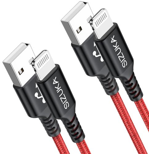 SIZUKA iPhone Ladekabel, Lightning Kabel [2Pack 3M+3M] Ladekabel iPhone Schnellladekabel MFi Zertifiziert iPhone Kabel Nylon USB Lightning Kabel für iPhone 14 13 12 11 Pro, X 8 7 6 6s Plus 5 SE
