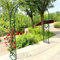 NOWORO Gartenbogen Rankgitter Metall Rosenbogen 180cm 200cm 220cm 260cm 380cm Breite,Hochzeitsbogen Rankbogen mit Basis,Torbogen für Kletterpflanzen Rosen (Color : Grün, Size : 300x270cm/118x106)