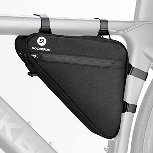 ROCKBROS Fahrrad Rahmentasche Fahrradtasche Dreieckstasche 1,5 L Große Kapazität Werkzeugtasche Wasserabweisend Reflektierend