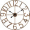 SkyNature Wanduhr Vintage, Europäische Industrie Groß Dekorative Wanduhr, Leise Ohne Tickgeräusche Metall Wanduhr, Analog Wanduhr für Wohnzimmer, Küche, Schlafzimmer, Büro - Bronze, 14/35cm