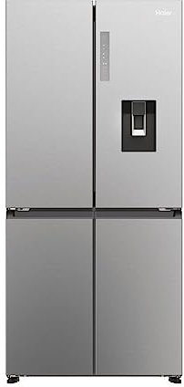 Haier Cube 83 Series 3 HCR3818EWMM - Frigorífico 4 Puertas, Capacidad XXL 463L, Dispensador de Agua, Motor Inverter, Multiflow Air Surround, Total No Frost, Ancho 83cm, Iluminación LED, Inox