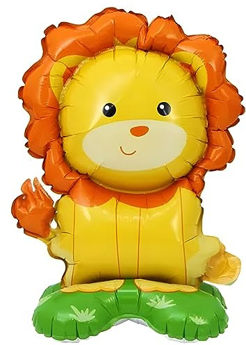 Folienballon Aufsteller 3D, Löwe Design, ca. 39 * 58 cm - Perfekt für Kindergeburtstage, Partys, Dekorationen, Tier-Themen-Events - Langlebig und Wiederverwendbar - Auffällige Partydekoration