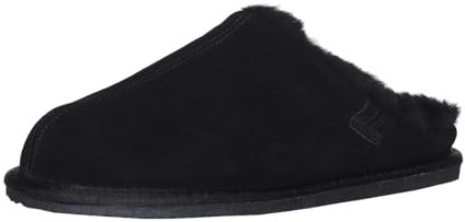Harrys-Collection Herren Hausschuh Pantoffel aus Lammfell in 3 Farben TPR Sohle, Farben:schwarz, Schuhgröße:43