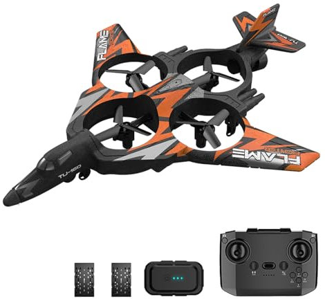 Goolsky Avion télécommandé, Avions en Mousse télécommandés 2,4 GHz pour Enfants garçons, Drone de pulvérisation Cascadeur avec lumières LED