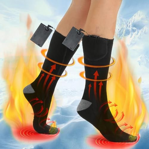 Calcetines Calefactables,Calcetines Calefactables con Bateria,Calcetines Electricos Calefactables,Calcetines Calefactable Lavables,Calcetines Calefactores para Pies de Invierno