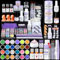 Saviland All-in-One Acryl Nagelset Starterset Komplett, mit Acryl Pulver Nails Acryls Liquid Acryls Pinsel Nail Primer Top Coat Nagel Glitzer ÄtherischesÖl Duftstein Übungshand Nagelkunst Werkzeug Set