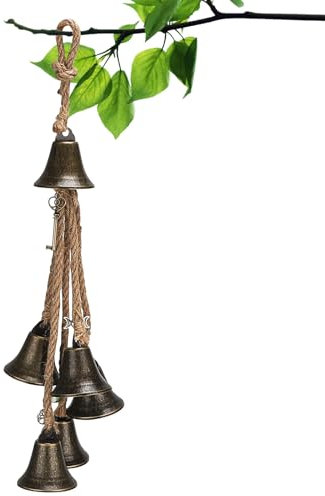 LALAGO Windspiele Klangspiel, Metall Türschutz Windspiel, 65mm Windspiele für Garten mit 6 Glocken