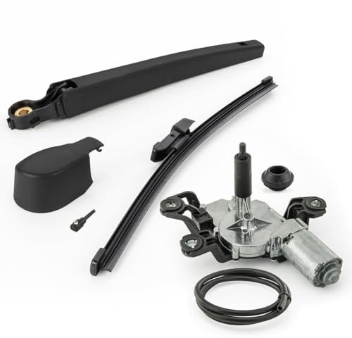 LST Wischermotor Heck Scheibenwischer Set Motor hinten Dichtung kompatibel mit VW Golf VI Polo 6R