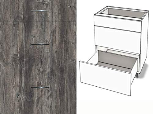 Premium-Ambiente AGE0446 Unterschrank 3-Schubladen METALBOX Softclosing EURODEKOR® (Breite 90cm, 26 Pasadena Pinie)